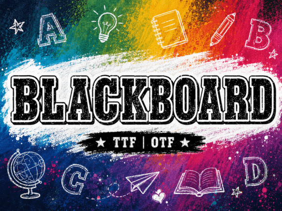 Blackboard: A Decorative Display Font for High-Impact Design